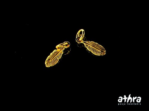 półfabrykaty ag próba 925 zawieszka pozłacana piórko