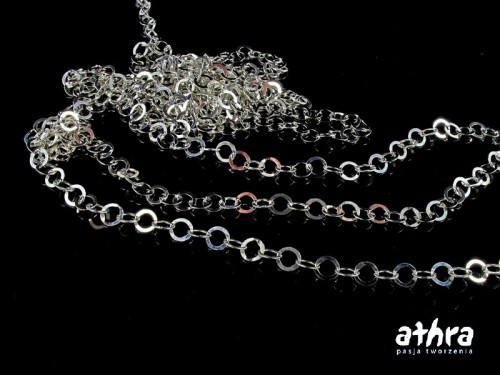 elementy srebrne próba 925 łańcuszek kółka płaskie