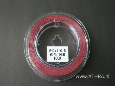 Linka stalowa jubilerska, japońska 0,50mm, REDWINE50M