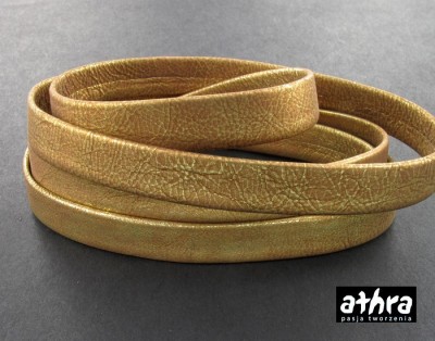 Rzemień naturalny, GOLD BEIGE