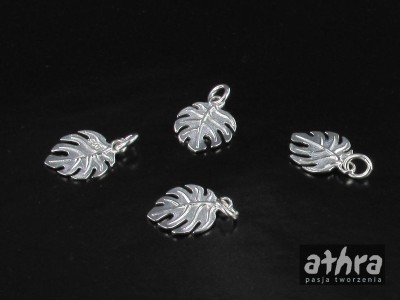 Zawieszka srebrna, monstera, ZL0014