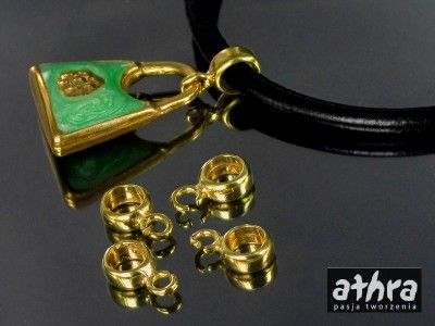 Przekładka, zawieszka do bransoletki, pozłacana,  PAN34/D