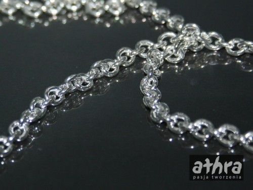 www_athra_pl_FZ6x4 łańcuszek srebrny owale gładkie