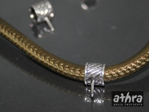 www_athra_pl_rb62 rurka ozdobna z bolcem na rzemień 6mm oksydowana