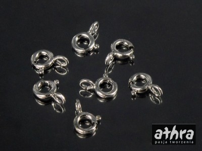 Zapięcie srebrne Federing 7mm, oksydowane, AM070/0