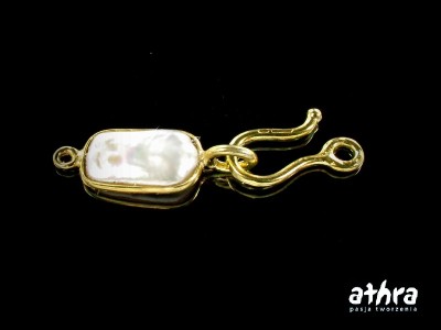 Zapięcie pozłacane z perłą, SVAG4312/D