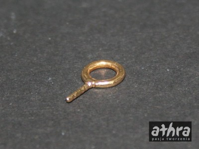 Zawieszka do wisiora haczyk z gwintem pozłacana, HACZYK2/D
