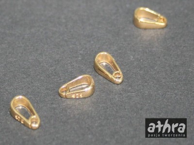 Zawieszka do wisiora gładka, pozłacana, ZW156/D