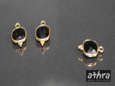 Zawieszka srebrna pozłacana, ONYKS/D