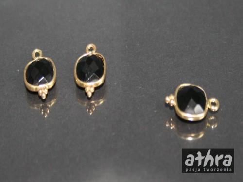 www_athra_pl_ONYKS/D zawieszka srebrna pozłacana onyks