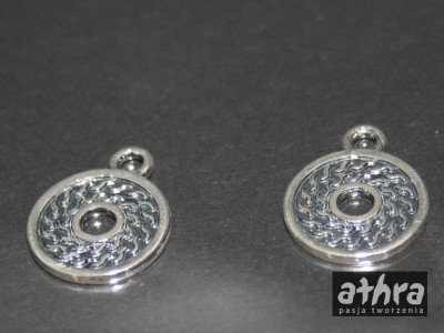 Zawieszka srebrna rozetka 12mm, ZL112/O