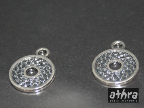 www_athra_pl_ZL112O zawieszka srebrna oksydowana rozetka 12mm