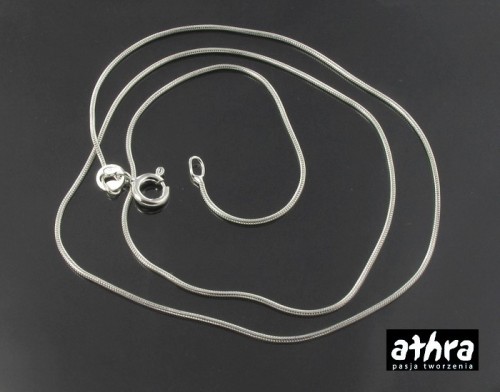 www_athra_pl_SNAKE45/S łańcuszek mosiądz posrebrzany długość 45 cm