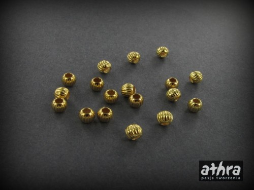 www_athra_pl_P2R3/D kulka ryflowana 3 mm pozłacana