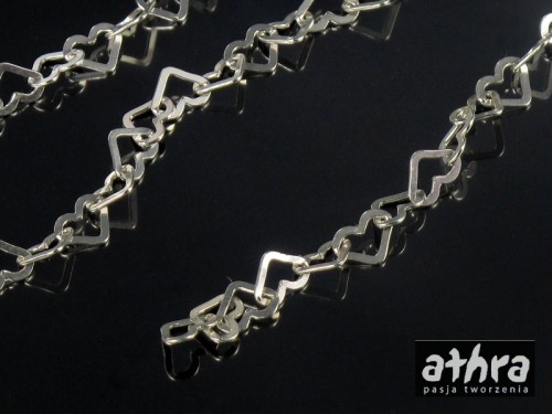 www_athra_pl_półfabrykat ag próba 925 łańcuszek, ogniwa w kształcie serca