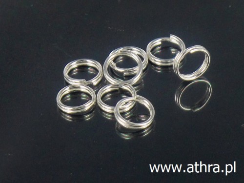 Półfabrykat srebrny, próba AG 925. Element srebrny,  kółko sprężynowe 7mm.