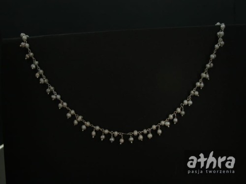 www_athra_pl_PER  Łańcuszek ręcznie pleciony z perełkami