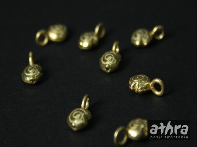 Zawieszka ślimak, pozłacana, ZL812/D