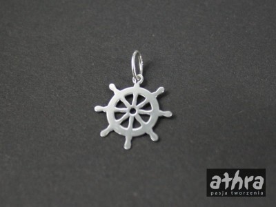 Zawieszka laserowo wycinana, rodowana , ster, PRO0255-PN