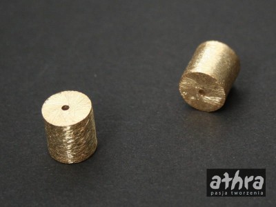Walec srebrny, pozłacany satyna 8x6 mm, WS8x6/D