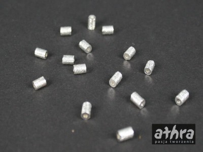 Walec srebrny satyna 4x3mm, WS4x3