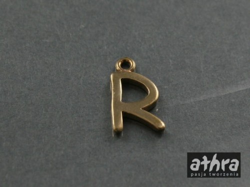 www_athra_pl_zawieszka z mosiądzu literka R LITR/M