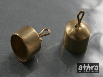 Końcówka z mosiądzu do rzemienia lub sznurka, 125 mm, KDR125/M