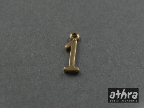 www_athra_pl_zawieszka z mosiądzu cyferka CYF1/M