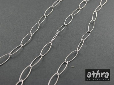 Łańcuszek, owale satynowe, RW060T