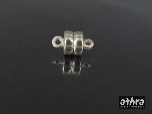 www_athra_pl_MAG06 półfabrykat srebrny  zapięcie z magnesem do bransoletki lub kolii 6 mm