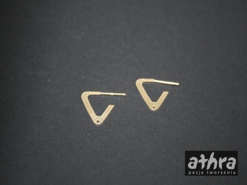 www_athra_pl_ORP1401/026/PN/D zapięcie kolczyka ze sztyftem trójkąt pozłacany
