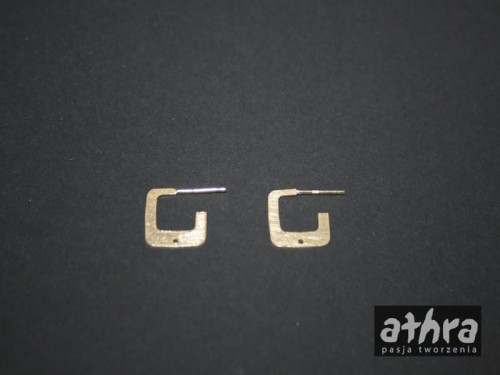 www_athra_pl_ORP1401/016/PN/D zapięcie kolczyka ze sztyftem pozłacane kwadrat z otworem