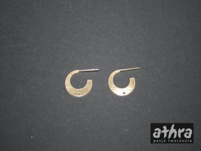 Zapięcie kolczyka koło satynowe, pozłacane, ORP1401/006/PN/D