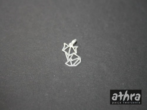 www_athra_pl_KC855/631 zawieszka origami laserowo wycinana kotek/lisek