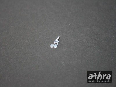 Zawieszka srebrna laserowo wycinana, nutka, KC1138/008
