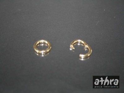 Zapięcie ozdobne na zatrzask, pozłacane, okrągłe, CHNEWL03/D