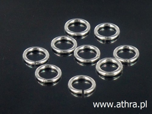 Półfabrykat srebrny Ag, próba srebra 925. Element do łączenia, kółko cięte 8,0 mm