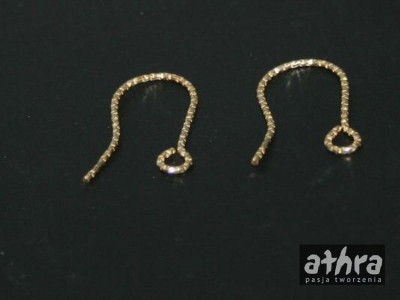 Bigle do kolczyków otwarte diamentowane, SM1194-G14/D