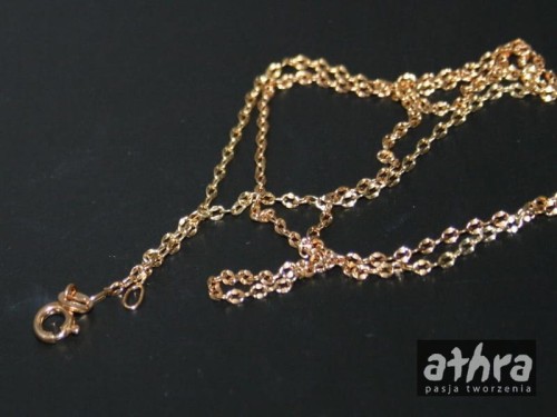 www_athra_pl_ODIAM60D łańcuszek srebrny pozłacany owale diamentowane długość 60cm