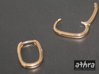 Bigle do kolczyków na zatrzask pozłacane, KZ19x13/D