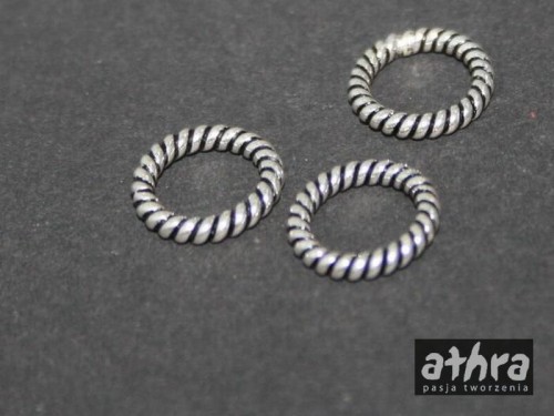 www_athra_pl_KLO10 kółko zdobione 10mm oksydowany warkocz