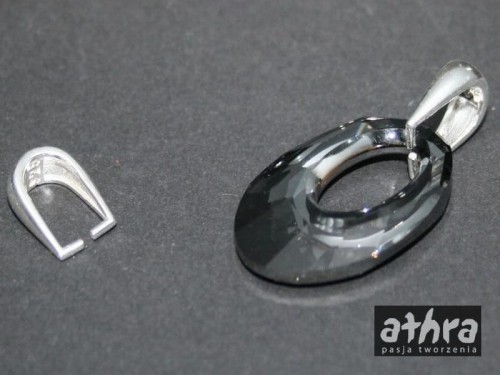 www_athra_pl_BS2  zawieszka do bursztynu lub Swarovskiego średnia gładka