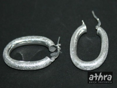 Bigle na zatrzask owale satynowe, KZOVSAT