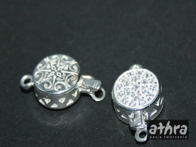 Zapięcie szufladkowe ażurowe z cyrkoniami, CH2283-12