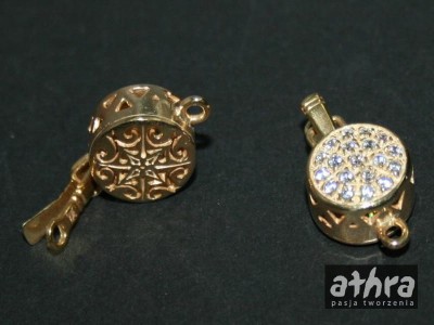 Zapięcie szufladkowe ażurowe z cyrkoniami, CH2283-12/D