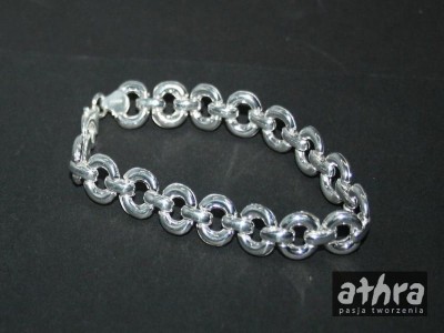 Bransoletka srebrna dmuchana, B10