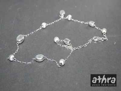 Łańcuszek rodowany z elektroformingami z zapięciem CB40E