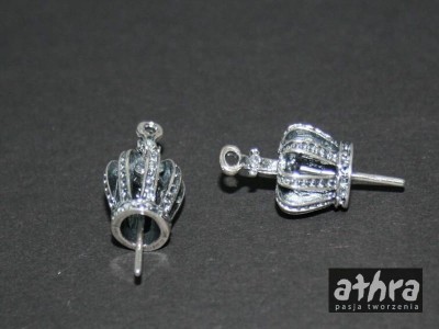 Zawieszka korona oksydowana  z bolcem, ZWBK/O