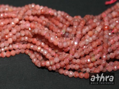 Rodonit kulka 3mm fasetowana, RODONIT3