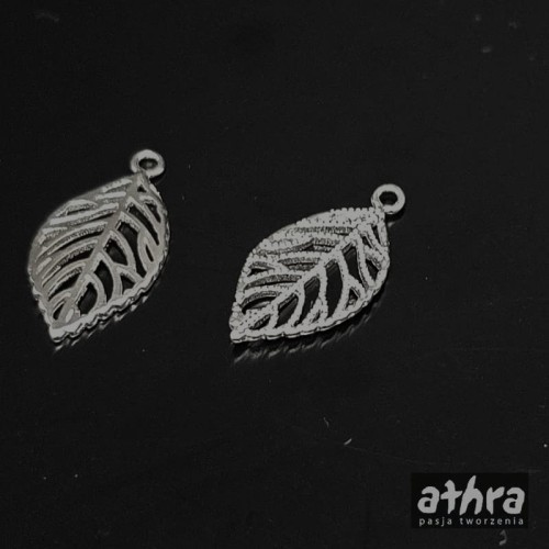 www_athra_pl_ZL013 zawieszka srebrna listek